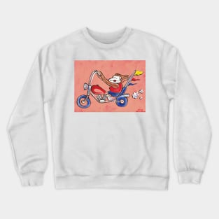 Ape Girl on Motorcycle Crewneck Sweatshirt